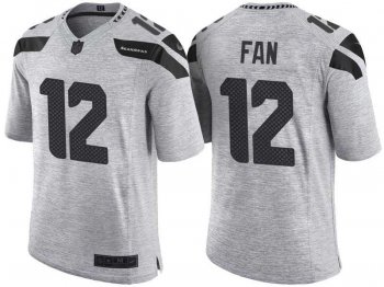 Nike Seattle Seahawks #12 12th Fan 2016 Gridiron Gray II Men's NFL Limited Jersey