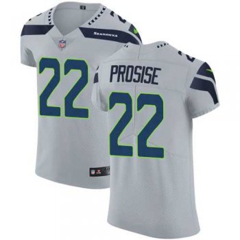 Nike Seattle Seahawks #22 C. J. Prosise Grey Alternate Men's Stitched NFL Vapor Untouchable Elite Jersey