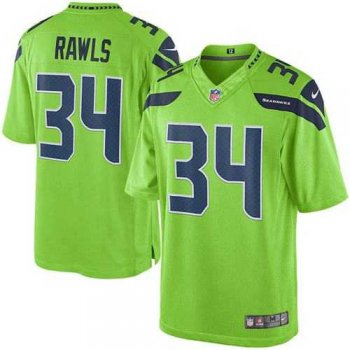 Nike Seattle Seahawks #34 Thomas Rawls Green Men's Stitched NFL Limited Rush Jersey