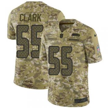 Nike Seattle Seahawks #55 Frank Clark Camo Men's Stitched NFL Limited 2018 Salute To Service Jersey