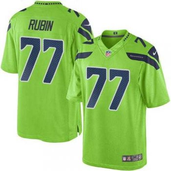 Nike Seattle Seahawks #77 Ahtyba Rubin Green Men's Stitched NFL Limited Rush Jersey