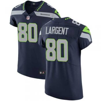 Nike Seattle Seahawks #80 Steve Largent Steel Blue Team Color Men's Stitched NFL Vapor Untouchable Elite Jersey