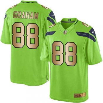 Nike Seattle Seahawks #88 Jimmy Graham Green Men's Stitched NFL Limited Gold Rush Jersey