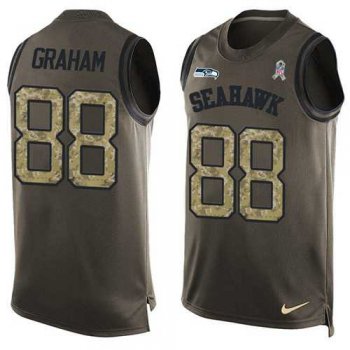 Nike Seattle Seahawks #88 Jimmy Graham Green Men's Stitched NFL Limited Salute To Service Tank Top Jersey