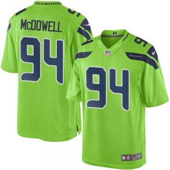 Nike Seattle Seahawks #94 Malik McDowell Green Men's Stitched NFL Limited Rush Jersey