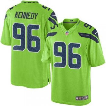 Nike Seattle Seahawks #96 Cortez Kennedy Green Men's Stitched NFL Limited Rush Jersey