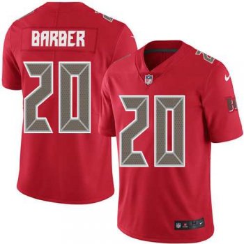 Nike Tampa Bay Buccaneers #20 Ronde Barber Red Men's Stitched NFL Limited Rush Jersey