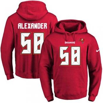 Nike Tampa Bay Buccaneers #58 Kwon Alexander Red Name & Number Pullover NFL Hoodie