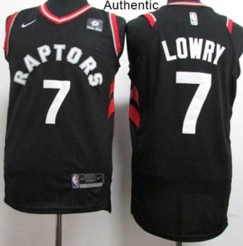 Nike Toronto Raptors #7 Kyle Lowry Black NBA Authentic Statement Edition Jersey