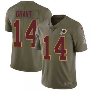 Nike Washington Redskins #14 Ryan Grant Olive Men's Stitched NFL Limited 2017 Salute To Service Jersey