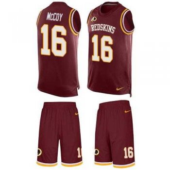 Nike Washington Redskins #16 Colt McCoy Burgundy Red Team Color Men's Stitched NFL Limited Tank Top Suit Jersey