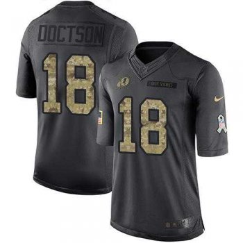 Nike Washington Redskins #18 Josh Doctson Black Men's Stitched NFL Limited 2016 Salute to Service Jersey