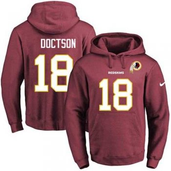 Nike Washington Redskins #18 Josh Doctson Burgundy Red Name & Number Pullover NFL Hoodie