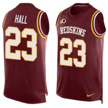 Nike Washington Redskins #23 DeAngelo Hall Burgundy Red Team Color Men's Stitched NFL Limited Tank Top Jersey