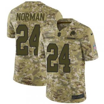 Nike Washington Redskins #24 Josh Norman Camo Men's Stitched NFL Limited 2018 Salute To Service Jersey