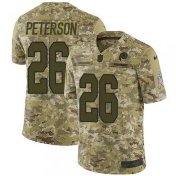 Nike Washington Redskins #26 Adrian Peterson Camo Men's Stitched NFL Limited 2018 Salute To Service Jersey