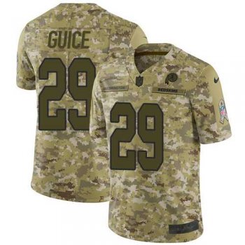 Nike Washington Redskins #29 Derrius Guice Camo Men's Stitched NFL Limited 2018 Salute To Service Jersey