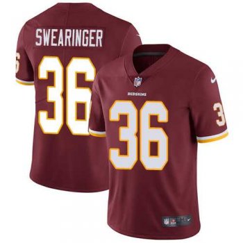 Nike Washington Redskins #36 D.J. Swearinger Burgundy Red Team Color Men's Stitched NFL Vapor Untouchable Limited Jersey