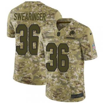 Nike Washington Redskins #36 D.J. Swearinger Camo Men's Stitched NFL Limited 2018 Salute To Service Jersey