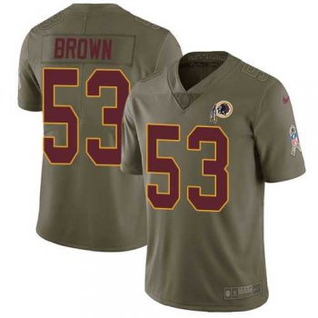 Nike Washington Redskins #53 Zach Brown Olive Men's Stitched NFL Limited 2017 Salute To Service Jersey