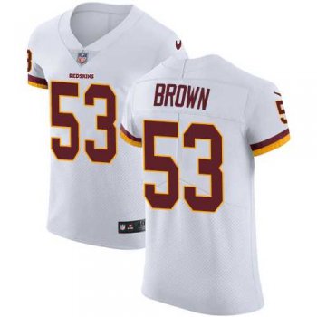 Nike Washington Redskins #53 Zach Brown White Men's Stitched NFL Vapor Untouchable Elite Jersey