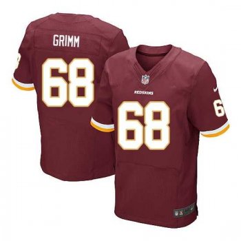 Nike Washington Redskins #68 Russ Grimm Burgundy Red Elite Jersey