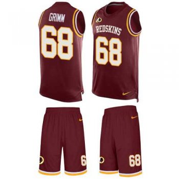 Nike Washington Redskins #68 Russ Grimm Burgundy Red Team Color Men's Stitched NFL Limited Tank Top Suit Jersey