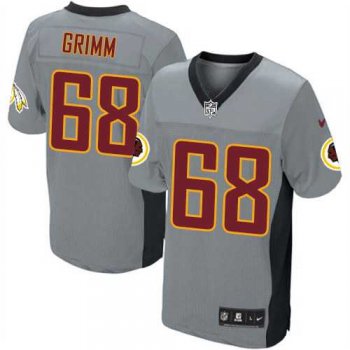 Nike Washington Redskins #68 Russ Grimm Grey Shadow Elite NFL Jersey