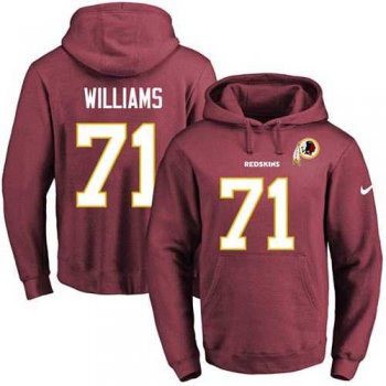 Nike Washington Redskins #71 Trent Williams Burgundy Red Name & Number Pullover NFL Hoodie