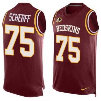 Nike Washington Redskins #75 Brandon Scherff Burgundy Red Team Color Men's Stitched NFL Limited Tank Top Jersey