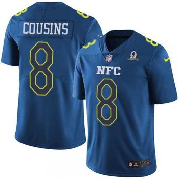 Nike Washington Redskins #8 Kirk Cousins Navy Men's Stitched NFL Limited NFC 2017 Pro Bowl Jersey