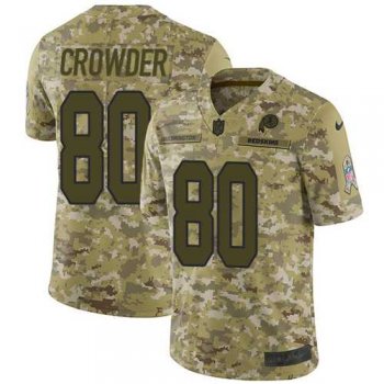 Nike Washington Redskins #80 Jamison Crowder Camo Men's Stitched NFL Limited 2018 Salute To Service Jersey