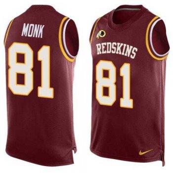 Nike Washington Redskins #81 Art Monk Burgundy Red Team Color Men's Stitched NFL Limited Tank Top Jersey