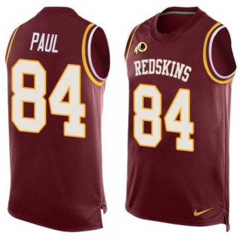 Nike Washington Redskins #84 Niles Paul Burgundy Red Team Color Men's Stitched NFL Limited Tank Top Jersey