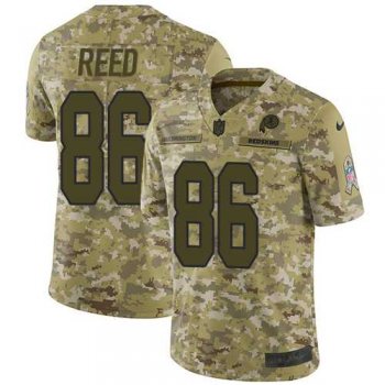 Nike Washington Redskins #86 Jordan Reed Camo Men's Stitched NFL Limited 2018 Salute To Service Jersey