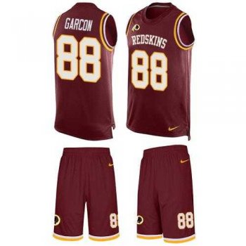 Nike Washington Redskins #88 Pierre Garcon Burgundy Red Team Color Men's Stitched NFL Limited Tank Top Suit Jersey