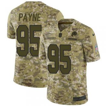 Nike Washington Redskins #95 Da'Ron Payne Camo Men's Stitched NFL Limited 2018 Salute To Service Jersey