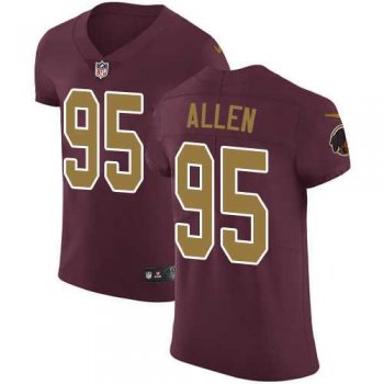 Nike Washington Redskins #95 Jonathan Allen Burgundy Red Alternate Men's Stitched NFL Vapor Untouchable Elite Jersey