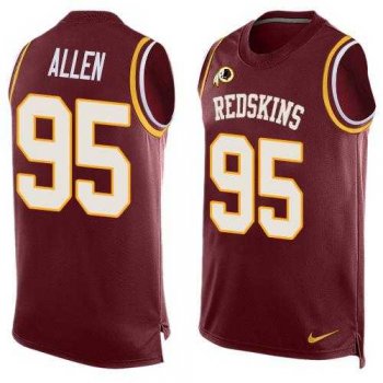 Nike Washington Redskins #95 Jonathan Allen Burgundy Red Team Color Men's Stitched NFL Limited Tank Top Jersey