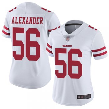 Nike 49ers #56 Kwon Alexander White Women's Stitched NFL Vapor Untouchable Limited Jersey