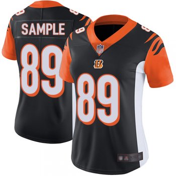 Nike Bengals #89 Drew Sample Black Team Color Women's Stitched NFL Vapor Untouchable Limited Jersey