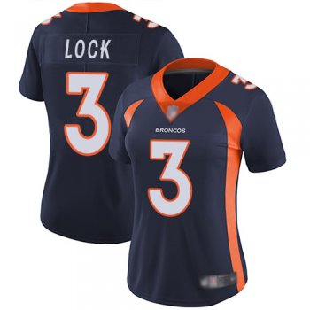 Nike Broncos #3 Drew Lock Blue Alternate Women's Stitched NFL Vapor Untouchable Limited Jersey