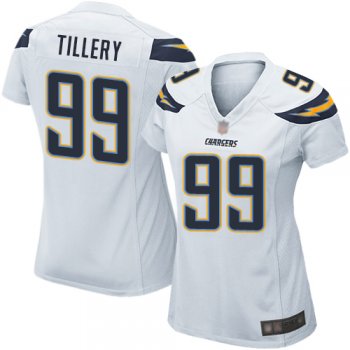 Nike Chargers #99 Jerry Tillery White Women's Stitched NFL Elite Jersey