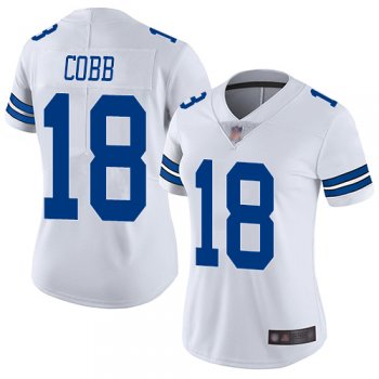 Nike Cowboys #18 Randall Cobb White Women's Stitched NFL Vapor Untouchable Limited Jersey