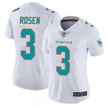 Nike Dolphins #3 Josh Rosen White Women's Stitched NFL Vapor Untouchable Limited Jersey