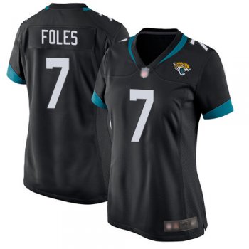 Nike Jaguars #7 Nick Foles Black Team Color Women's Stitched NFL Elite Jersey