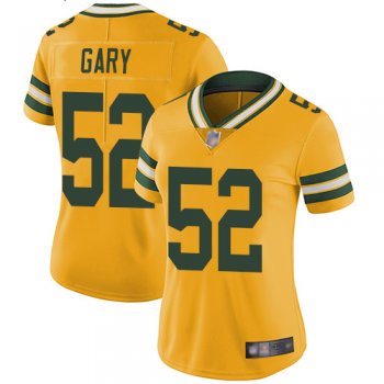 Nike Packers #52 Rashan Gary Yellow Women's Stitched NFL Limited Rush Jersey