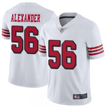 Youth Nike 49ers #56 Kwon Alexander White Rush Youth Stitched NFL Vapor Untouchable Limited Jersey