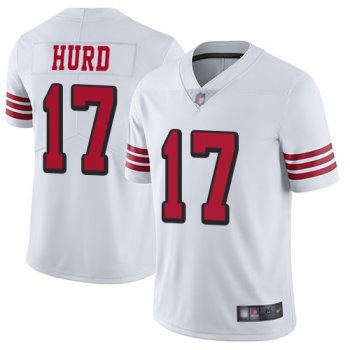 Youth 49ers #17 Jalen Hurd White Rush Youth Stitched Football Vapor Untouchable Limited Jersey