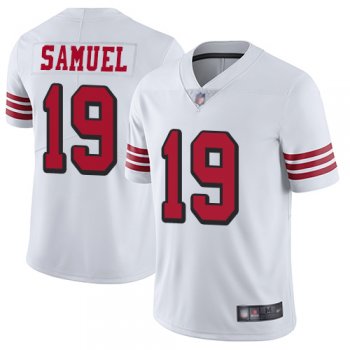 Youth 49ers #19 Deebo Samuel White Rush Youth Stitched Football Vapor Untouchable Limited Jersey